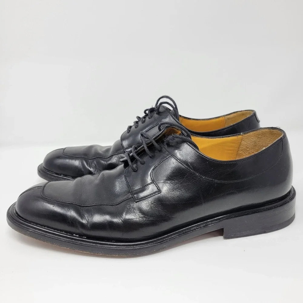 Mezlan Fiore Dress Shoes MENS 8.5 M Black Leather Split Toe Lace Up Oxfords‎